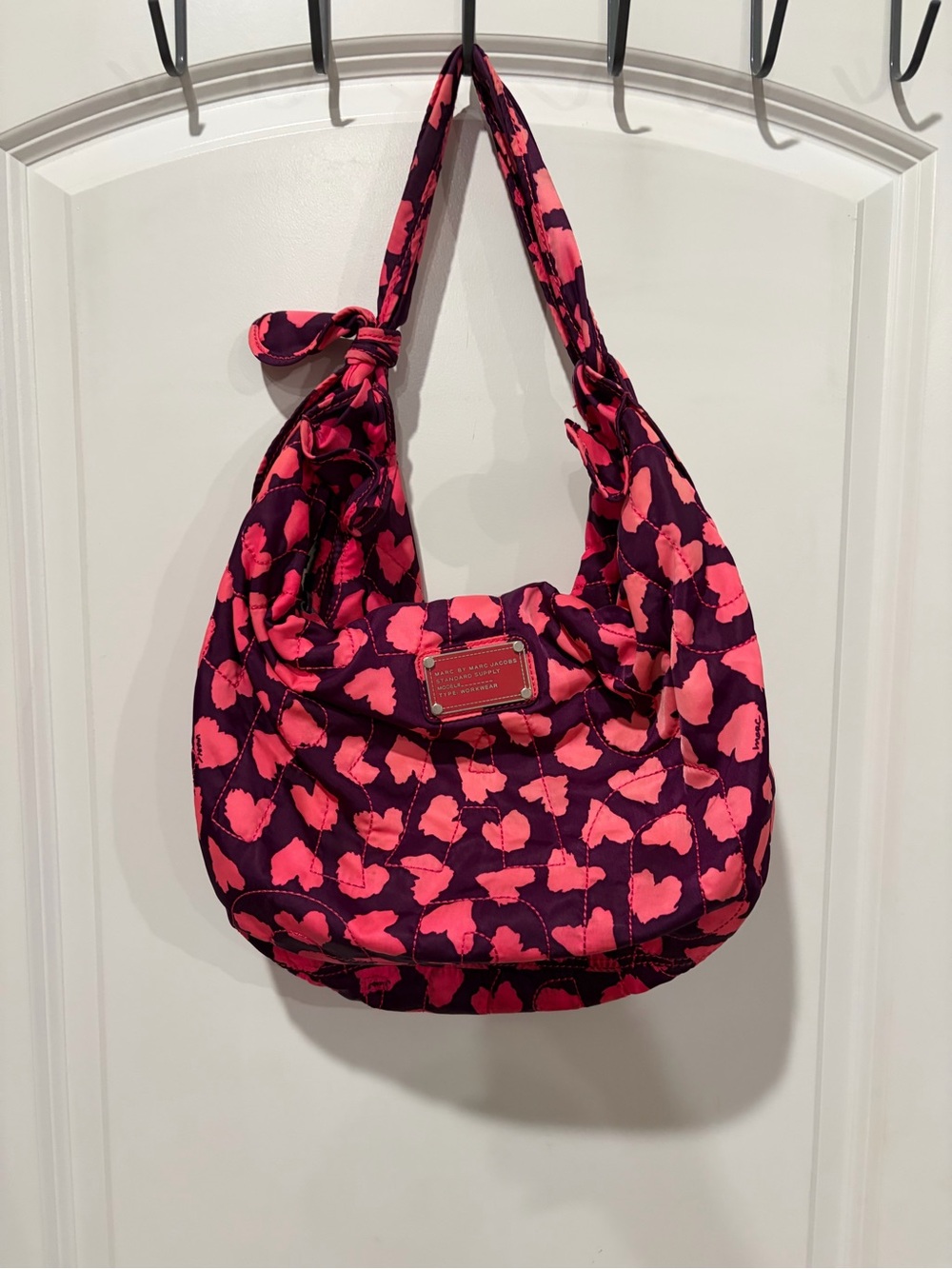 Marc by Marc Jacobs Pink Patterned Shoulder Hobo